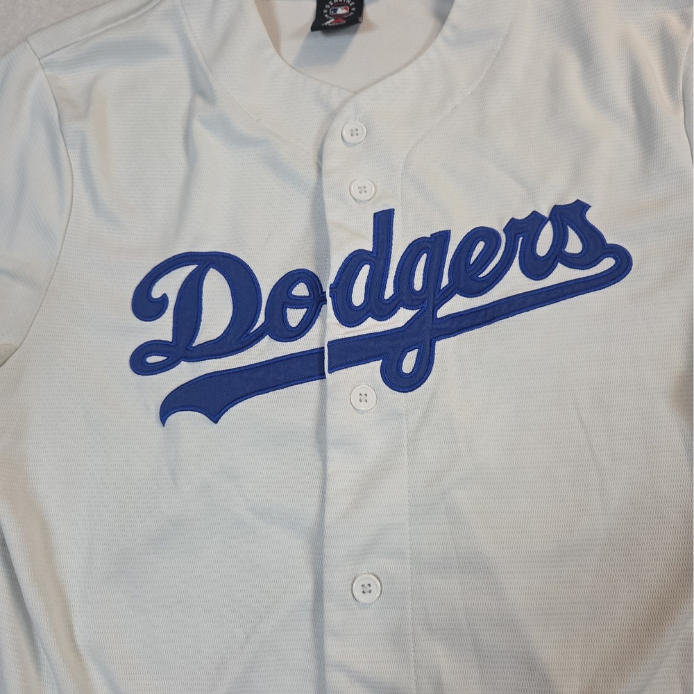 Vintage Los Angeles Dodgers Jersey Men White Majestic MLB Baseball - Picture 4 of 8